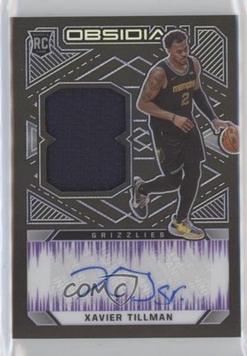 2020 Obsidian Jersey Electric Etch Purple 6/49 Xavier Tillman Rookie Auto RC s3g
