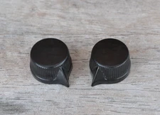 Daka Ware Small Round Pointer Knobs Vintage Pair 1950s