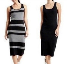 Athleta XSmall Reversible Haven Sleeveless Sweater Dress Midi Dress New D4e