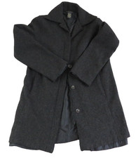 Banana Republic Wool Blend Minimalist Charcoal Gray Overcoat Women's Size Small