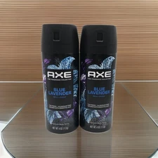 Pack 2  FINE FRAGRANCE BLUE LAVENDER AMBER MINT PREMIUM DEODORANT BODY SPRAY 4oz