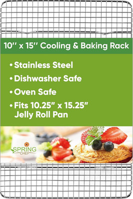 10 X 15 Inch Stainless Steel Cooling Rack for Cooking & Baking - Heavy Duty Cook