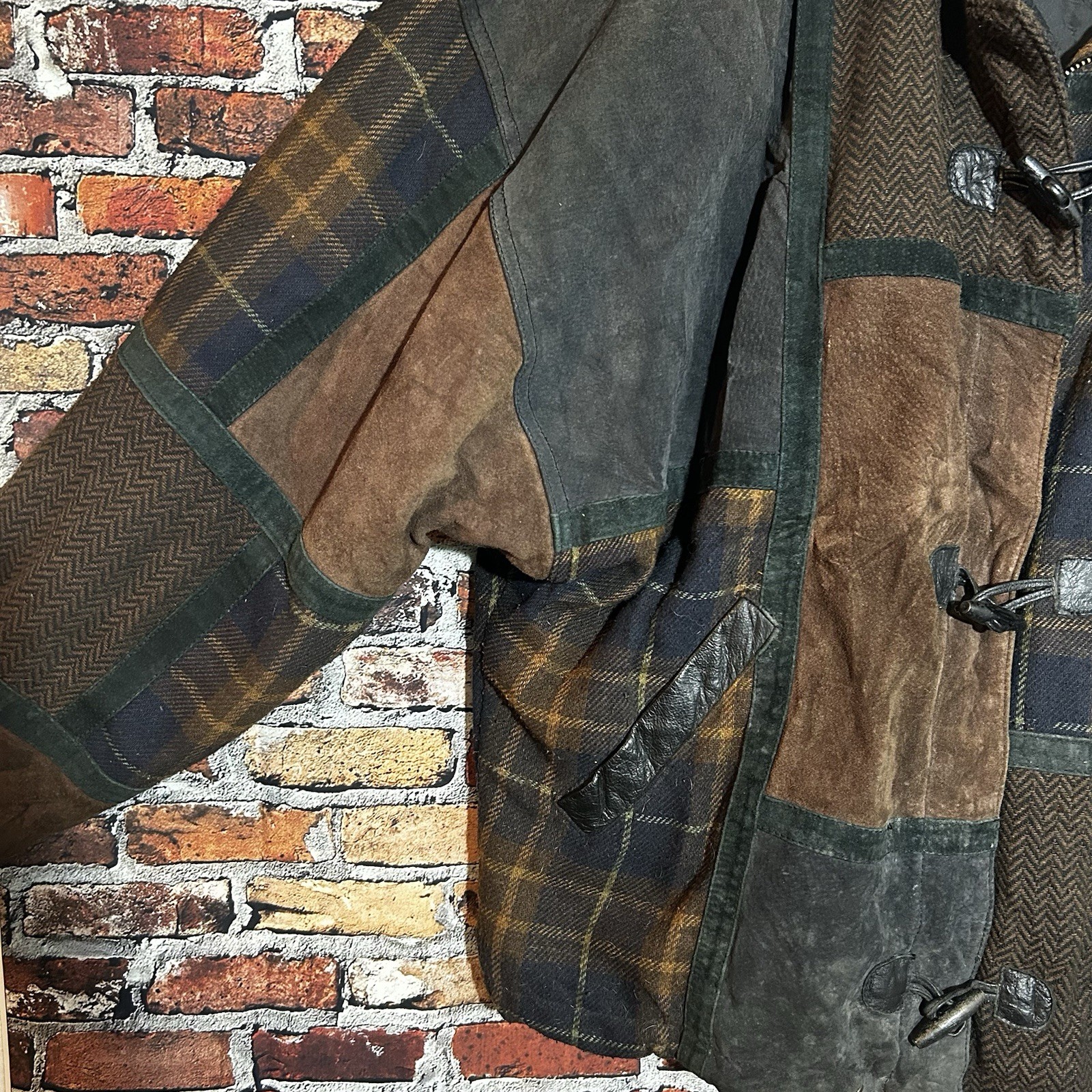 Brandon Thomas Vintage 80s Patchwork Jacket Leath… - image 3