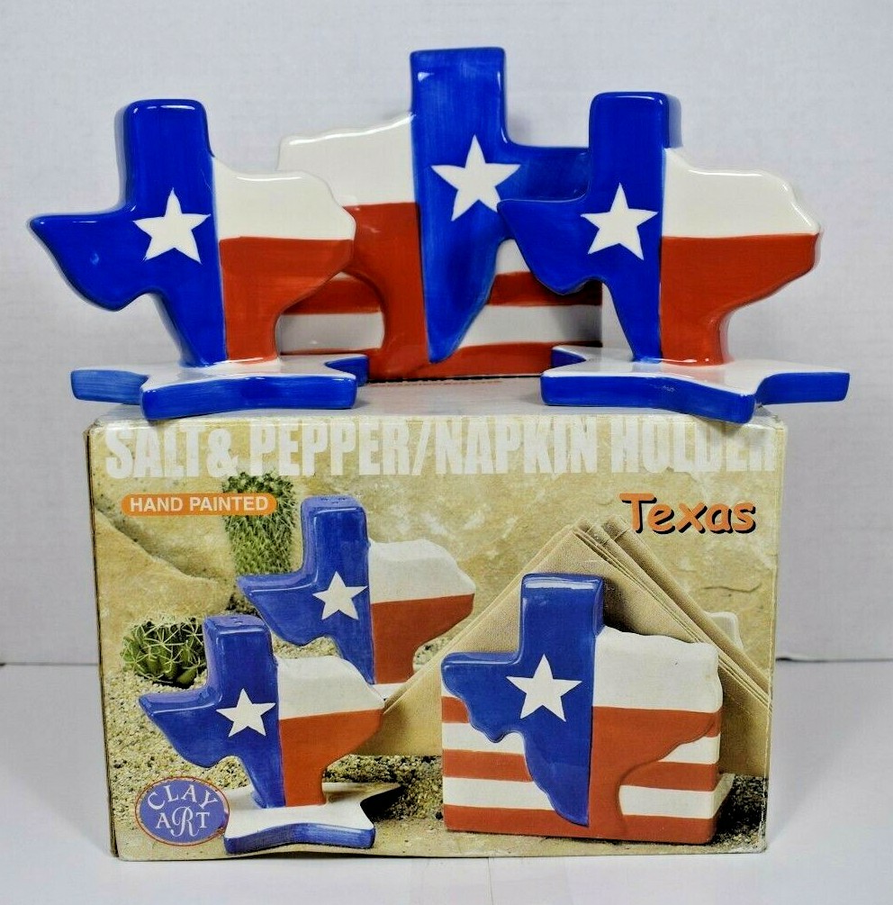 Fat Chef Salt & Pepper Shaker And Napkin Holder - Ceramic Kitchen Decor, Hand-Painted, Dishwasher Safe