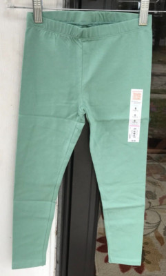 Girls Jumping Beans sz 6 Faded Pine Green Core Leggings Tough Cotton New A11