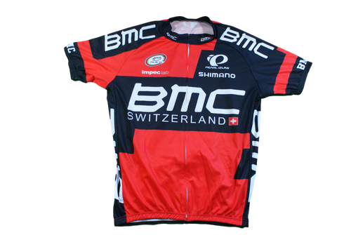 Maillot Vélo Rétro Santini – Bianchi / Shimano – Taille S – Manches Courtes