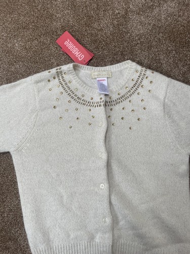 Gymboree Size 9 beautiful luxe Beaded cardigan sweater new with tags - Picture 2 of 6