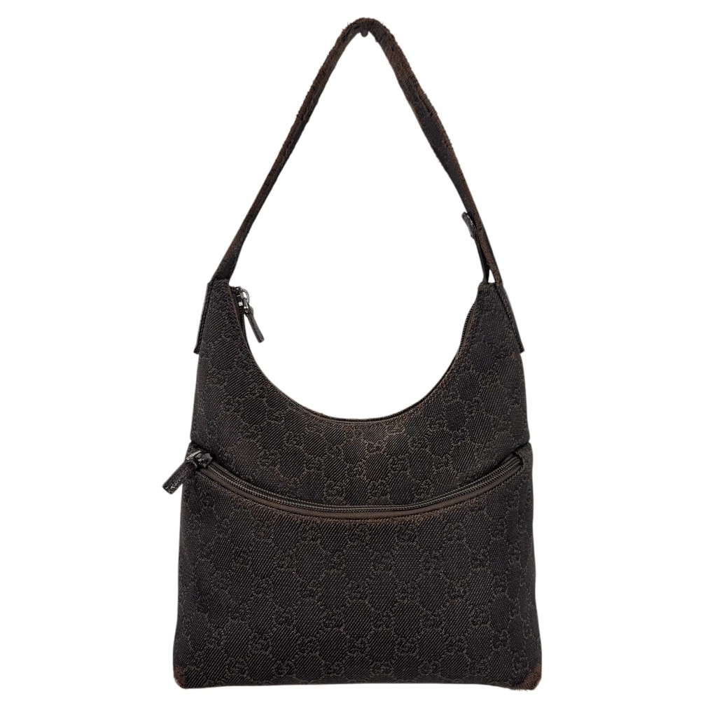 Sac à bandoulière Gucci en toile avec série # authentique. Motif logo GG marron