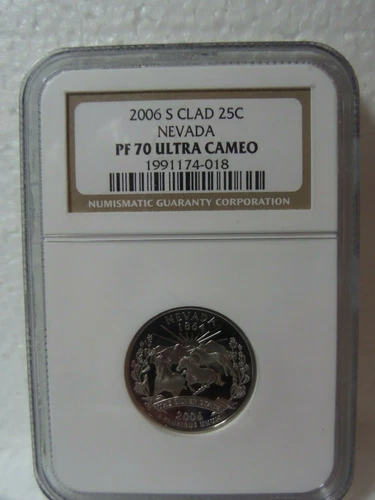 PF70 UCAM 2006-S Clad Nevada State Quarter - Graded NGC