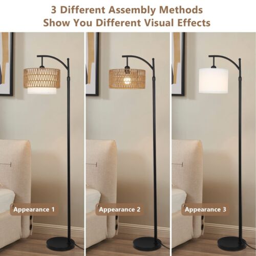 Arc Floor Lamp for Living Room with 3 Color Temperatures, Farmhouse Floor Lam... - Picture 5 of 9