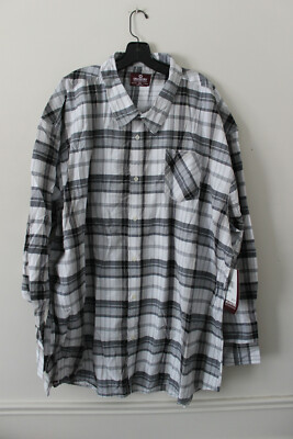 New With Tag Akademiks plaid button down long sleeve dress shirt men's M