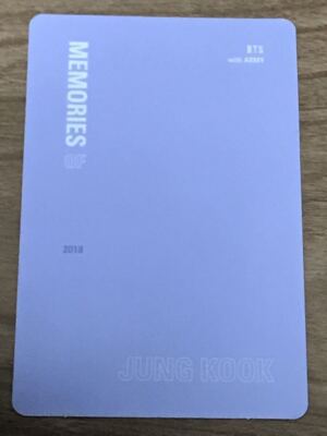 card only】Official BTS memories of 2018 Blu-ray ver. JUNGKOOK
