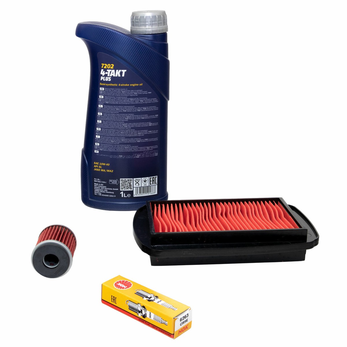 Servicekit Für Yamaha YZF-R 125 ABS (2015–2017) – Luftfilter, Ölfilter & Zündkerze Von Hiflo/NGK