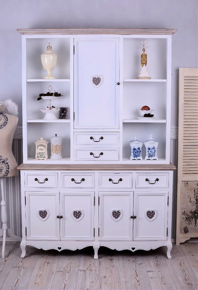 Buffetschrank Küchenschrank Shabby Chic Küchenregal Buffet Landhausstil Holz neu - Bild 2 von 4