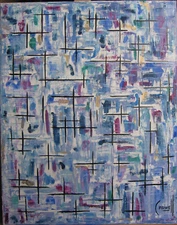 JUST NO LIMITS   16x20 canvas abstract art original painting signed Crowell