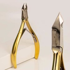 PROFESSIONAL HIGH QUALITY STAINLESS STEEL CUTICLE NAIL NIPPER CUTTER - GOLD