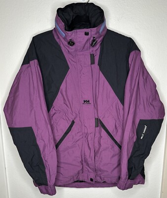 Vtg Helly Hansen Jacket Sz M Nylon Shell Helly-Tech Ski Snow Rain 44  Chest EUC