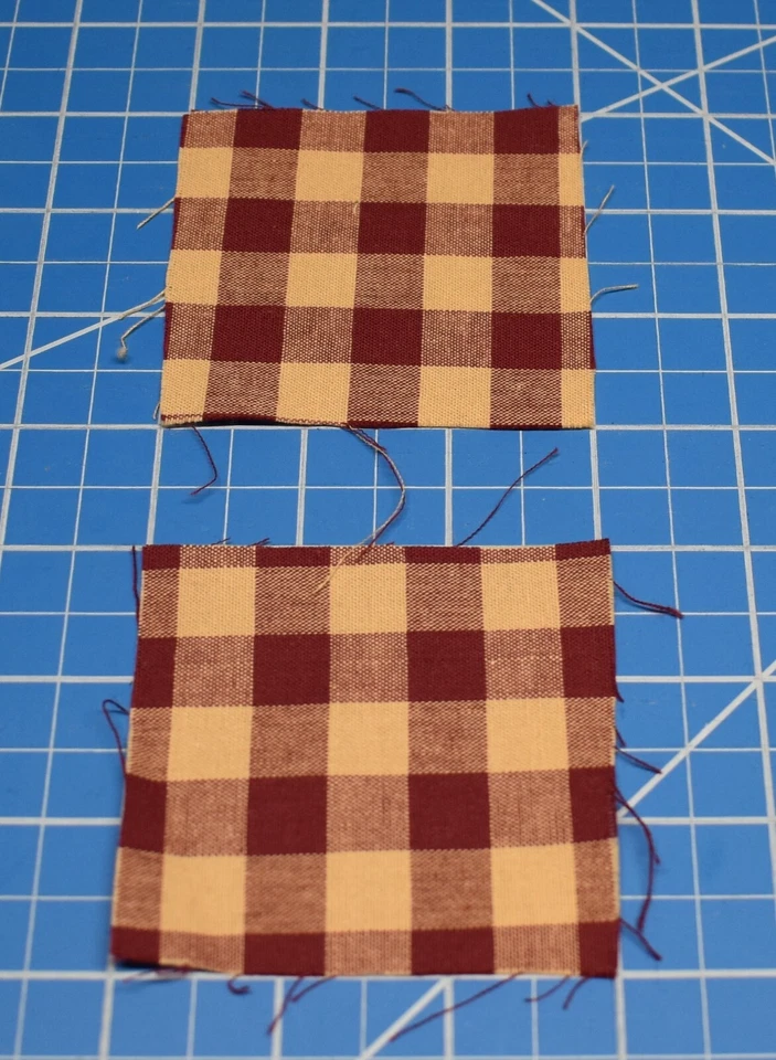 54 Cuadrados de tela escocesa color borgoña tostado 3" acolchado patchwork hecho en casa Foto 2 de 2