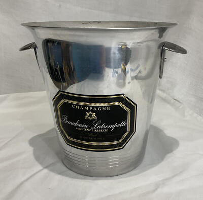 VINTAGE GEBRAUCHTER BEAUDOUIN LATROMPETTE CHAMPAGNER EISKÜBEL KÜHLER FRANZÖSISCHE WEINBAR