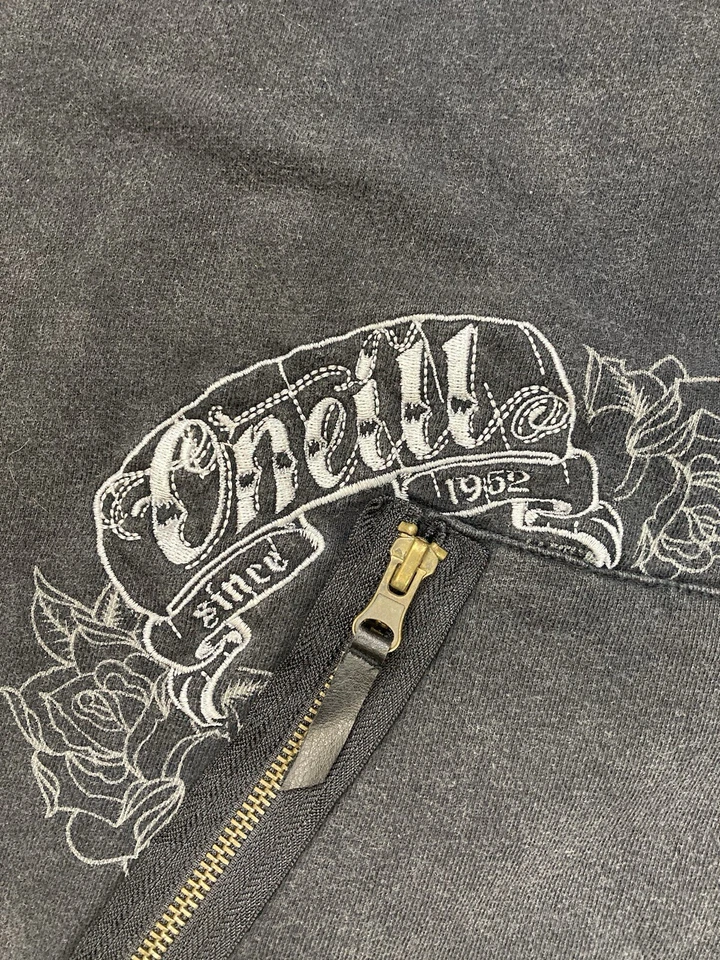 Moletom com capuz O'neill Skull Mask First In Last Out Santa Cruz zíper completo masculino grande Y2K - Imagem 3 de 4