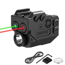 SOLOFISH Dual Laser Sight Purple/Green/Red for Pistol Picatinny Rail Mounted