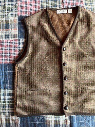 Orvis Outdoors 100% Wool Vest Men’s Size Large - Picture 3 of 8