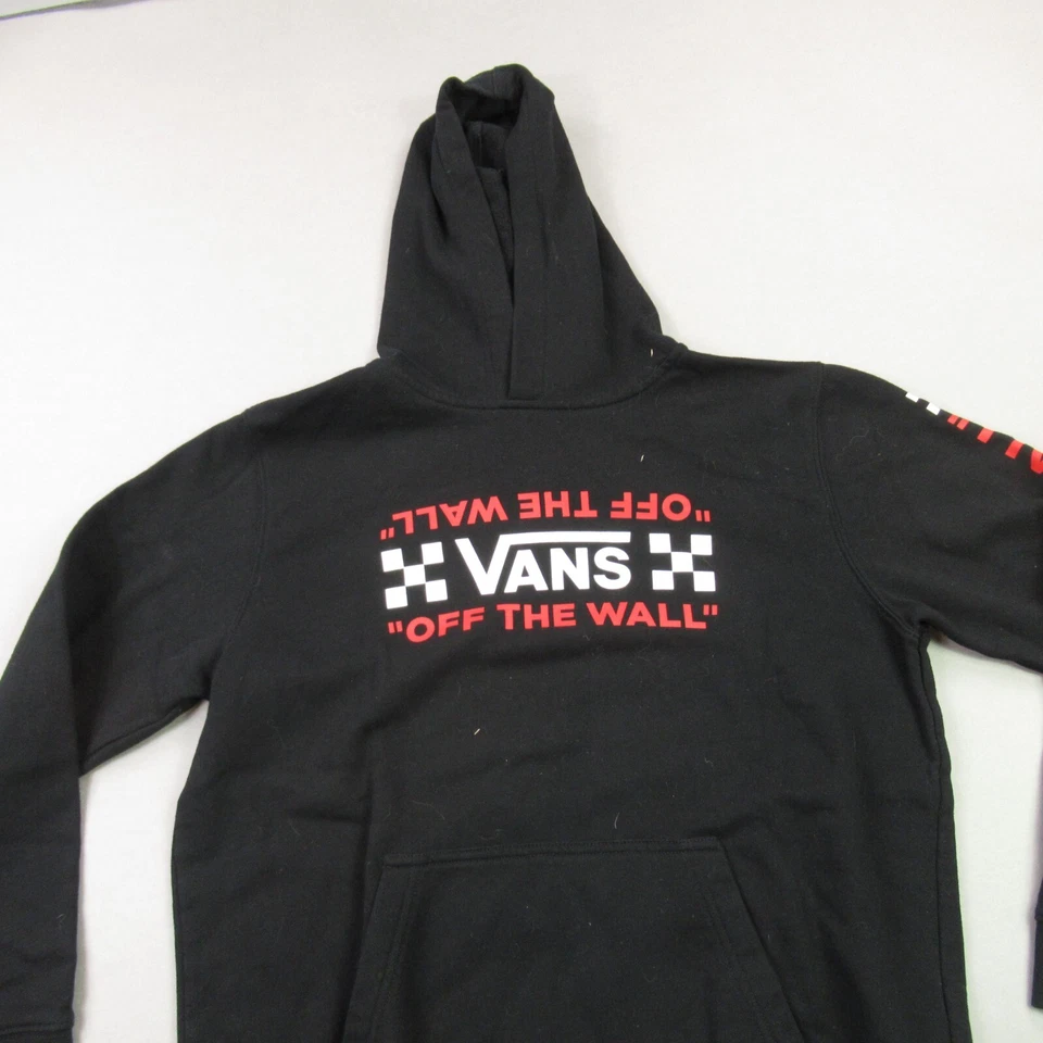 Vans Sudadera con Capucha Niños XL Manga Larga Informal Con Capucha Ligera Exterior Negra Foto 3 de 4