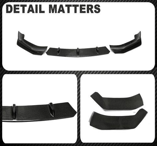 Alerón divisor delantero labio delantero de carbono se adapta al paquete BMW G30 G38 M 2017-2020 - Imagen 11 de 11