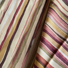1.1 YD Earthy Brown Stripe Decor Fabric Interior Upholstery