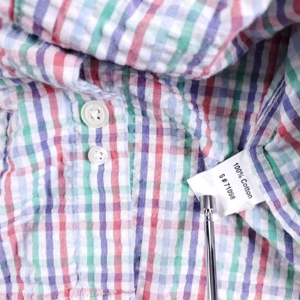 Camisa TravelSmith Para Hombre Talla M 100% Algodón Abotonada Rayas  Foto 3 de 4