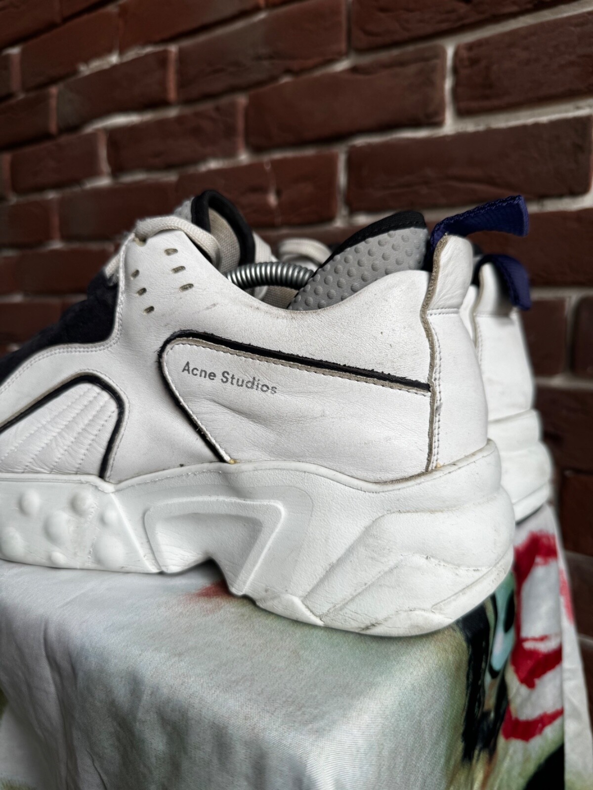 Acne Studios Rockaway Manhattan Chunky Sneakers Leather Rare 42 white image 9