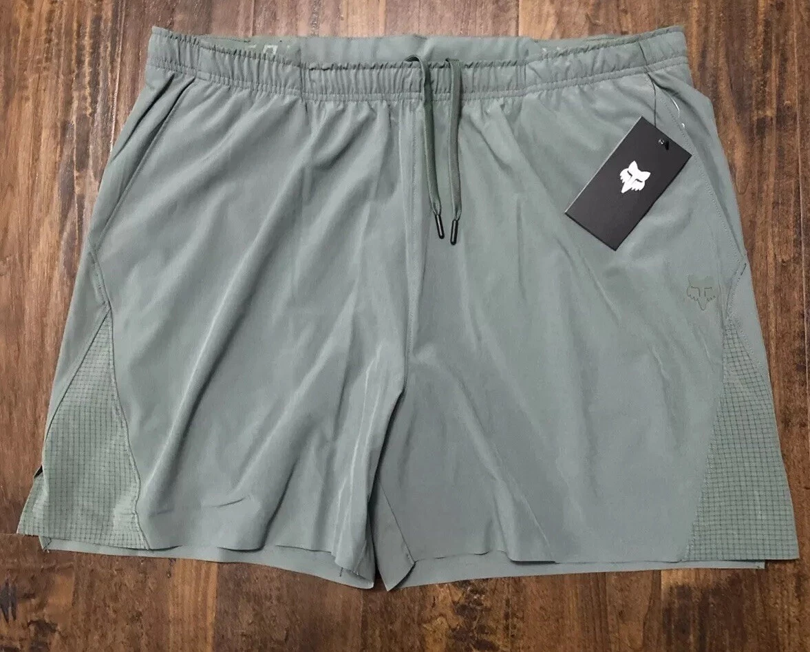 NWT FOX RACING Core Shorts Gray Lined Stretch Elastic Waist Men’s Size XXL. A3