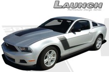 Solid Hood/ Side Hockey Stick 3M Graphics Decals Stripes 2010-2012 Ford Mustang