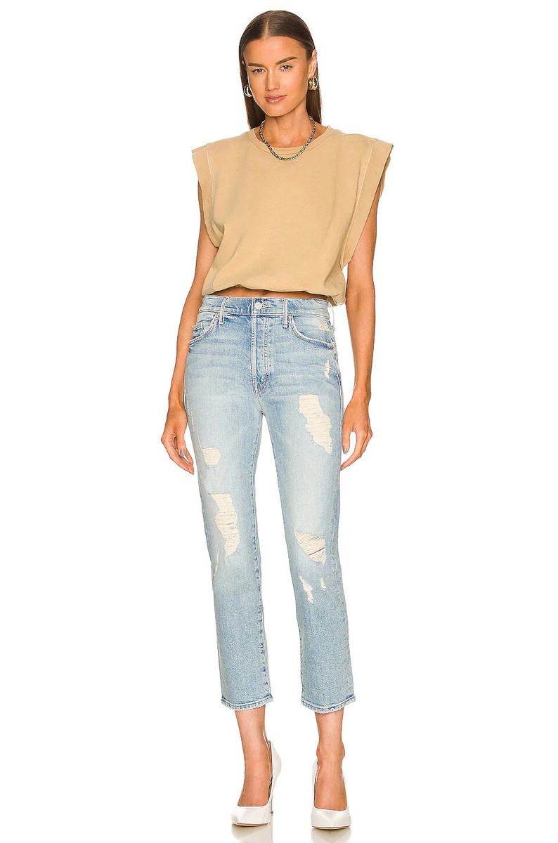 NWT Mother Denim Trickster Ankle in An Icy Confession Size