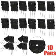 10 Pair of Black 2SA1943 2SC5200 High Power Matched Transistors US