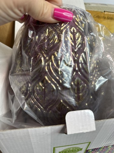 Scentsy OPULENCE Warmer Purple iridescent Textured Glass Gold METALLIC Foils NEW - Picture 8 of 10