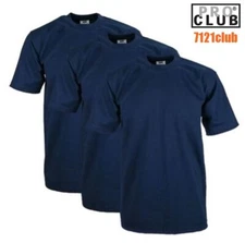 3 PACK PRO CLUB MENS HEAVYWEIGHT T SHIRTS PLAIN SHORT SLEEVES BIG AND TALL S-7XL