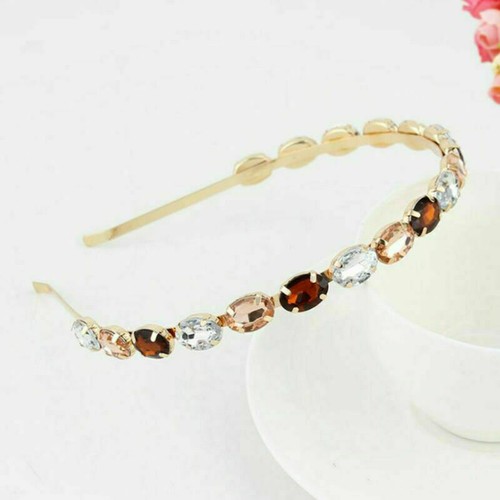 Women Baroque Jewelled Headband Rhinestone Hairband Tiara Crown Hair Accessories - Picture 11 of 11
