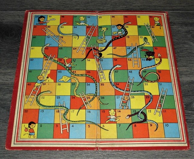 RARE HARLESDEN SERIES SNAKES & LADDERS BOARD GAME WITH DRESSED ANIMALS  c1930's | eBay