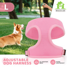 Pink Pet Dog Puppy Harness Adjustable Control Breathable Padded Mesh Chest Strap