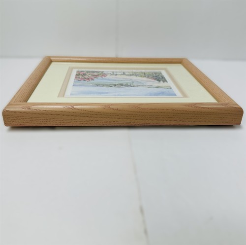 VTG Carole Holding Watercolor Bermuda Horseshoe Bay Print Signed 9x11 Mat Framed - Picture 10 of 13