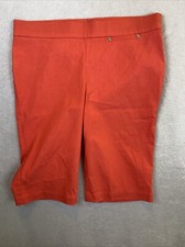 Rafaella Pull On Bermuda Shorts Women  s 6 Coral Pink Mid Rise Longer