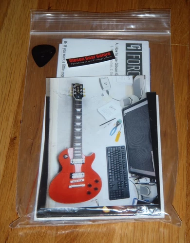 Gibson Les Paul LPJ Case Candy Manual Warranty Wrench Guitar Parts Red G Force