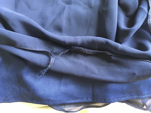 JS COLLECTIONS Navy S/S Formal, Evening Dress W/ Sequins & Embellishments; SZ 4 - Picture 12 of 12