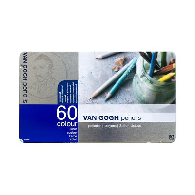 60 Color Pencil Set Van Gogh (Metal Cased) (Japan Import)