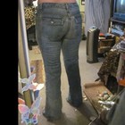 4R Banana Republic Denim Cotton Spandex Flare Blue Jean Pants Preowned Worn — photo 3