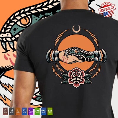 Trust No One Old School Biker T Shirt Printed Back Vintage Tattoo Clothing