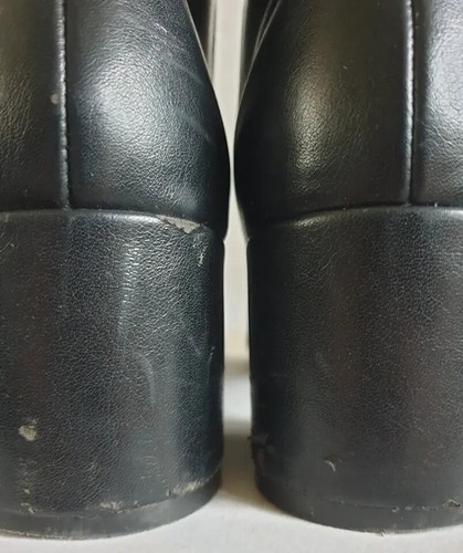 M&S Botines de Cuero Negro Cremallera Tacones Bloque Reino Unido Talla 5 Marks And Spencer - Imagen 8 de 16