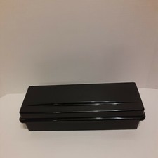 Alpha Cassette Hard Plastic Stirage Case Stackable Hols 15-24 Tapes Black