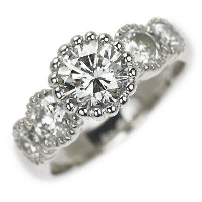 Pt900 diamond ring 1.084ct D1.01ct - Auth free shipping from Pt900 diamond ring 1.084ct D1.01ct - Auth free shipping from